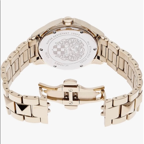 Vince Camuto Genuine Crystal Accented Gold Watch - Picture 2 of 8